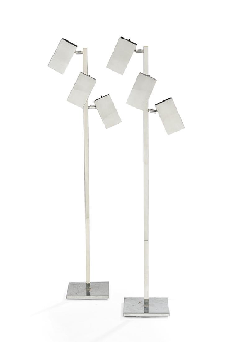 Pair of Contemporary Chrome Floor Lamps (1 of 1)