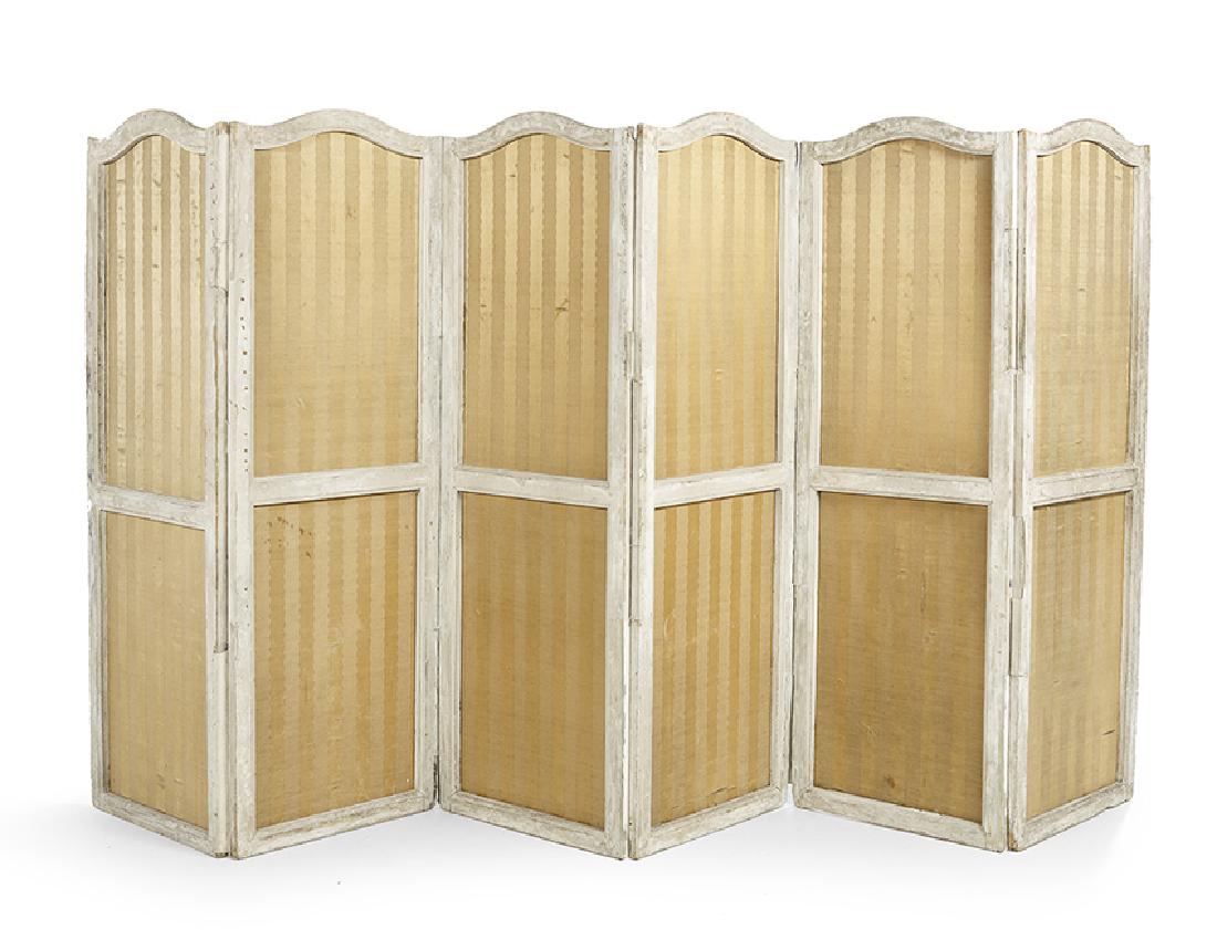 Swedish Polychromed Six-Panel Folding Screen (1 of 2)