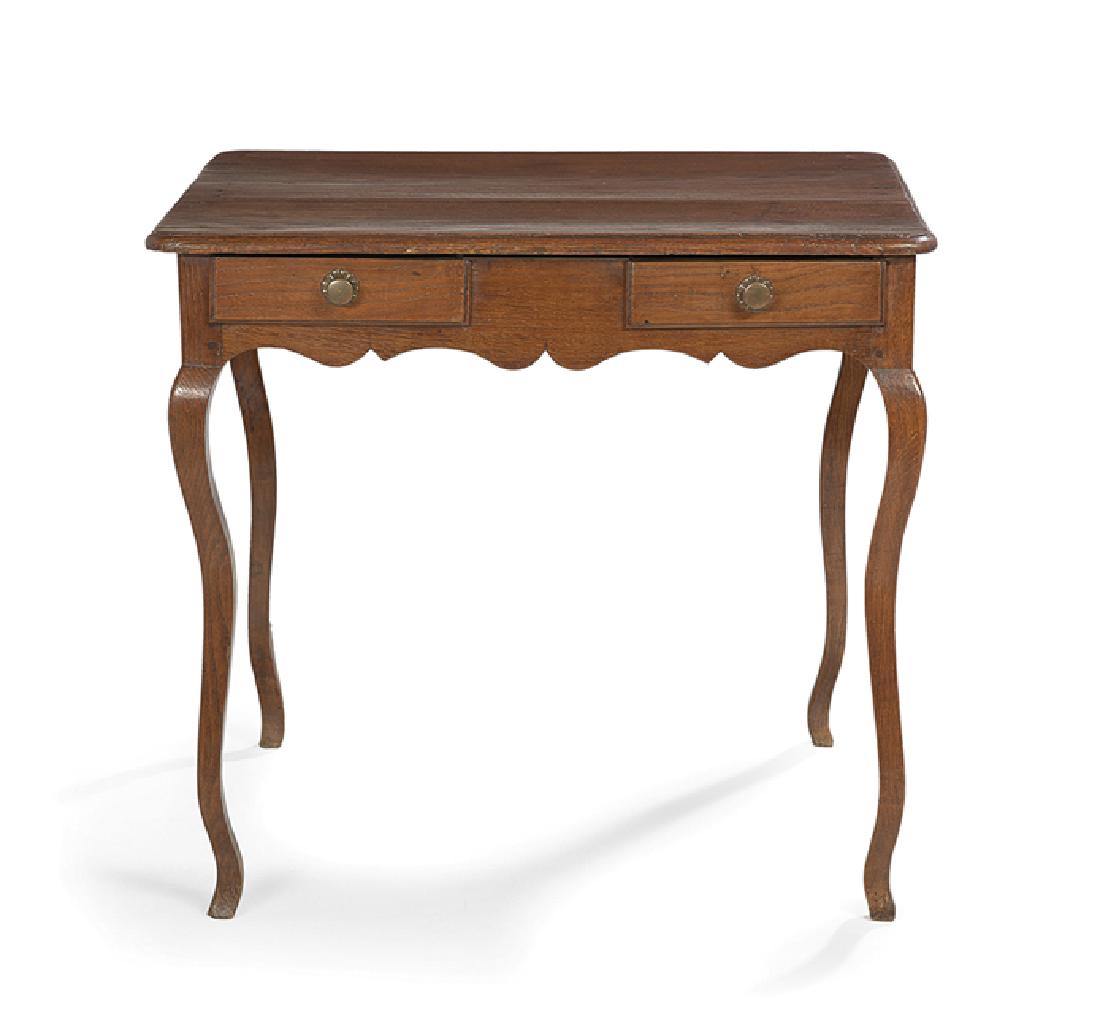 Provincial Louis XV Oak Writing Table (1 of 2)