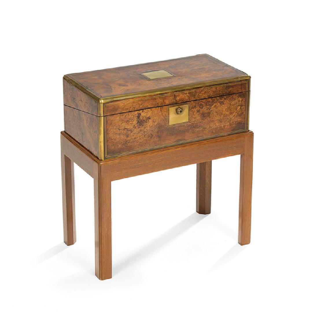 Victorian Burr Walnut and Brass Lap Desk (1 of 3)