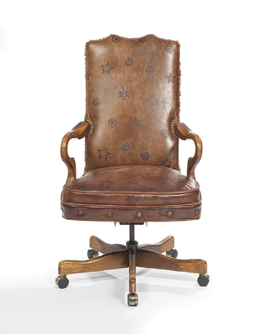 Georgian-Style Leather Office Chair (1 of 2)