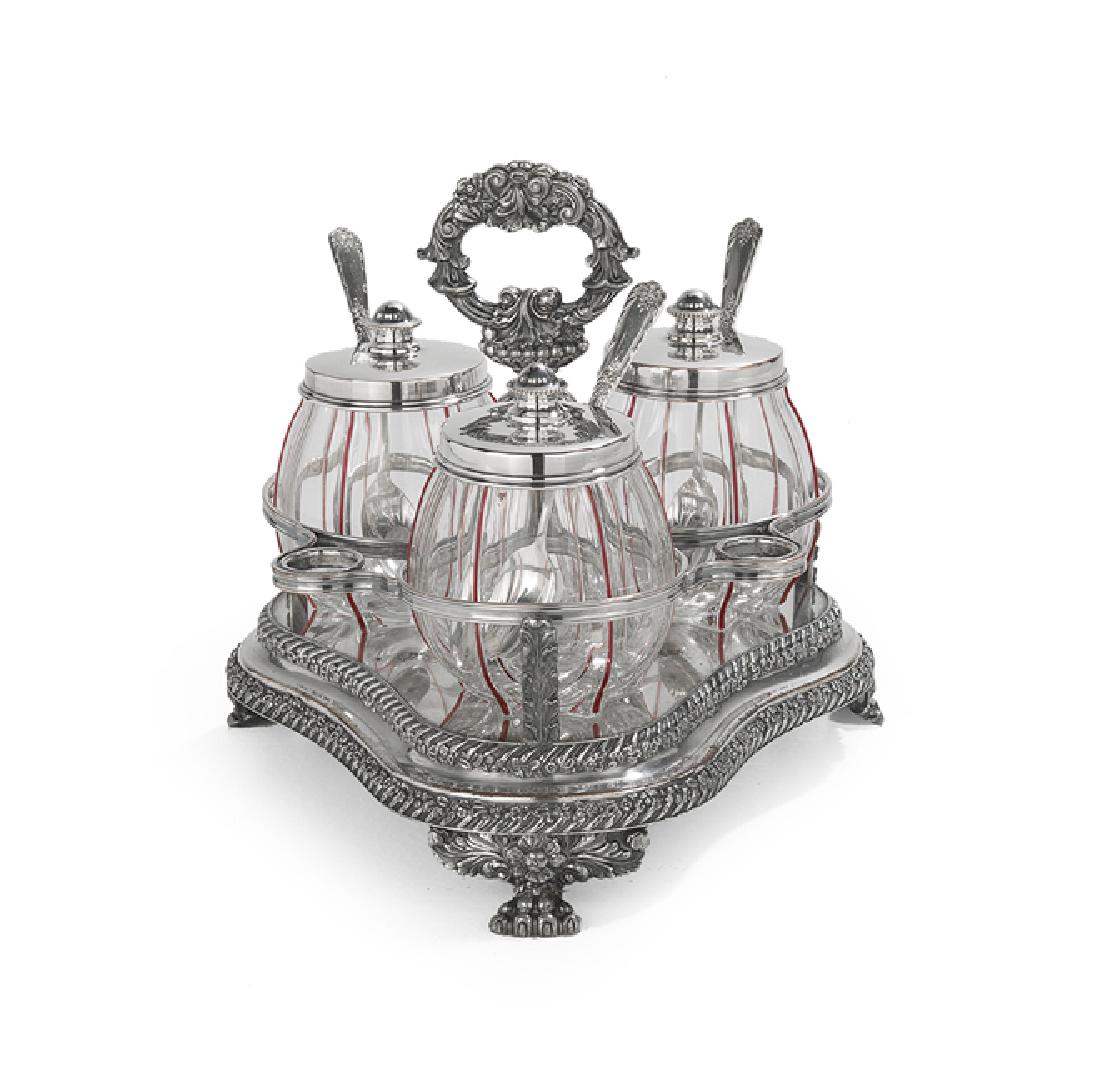 William IV Old Sheffield Plate Condiment Frame (1 of 1)