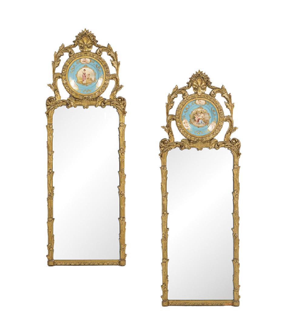 Pair of French Rococo-Style Mirrors (1 of 1)