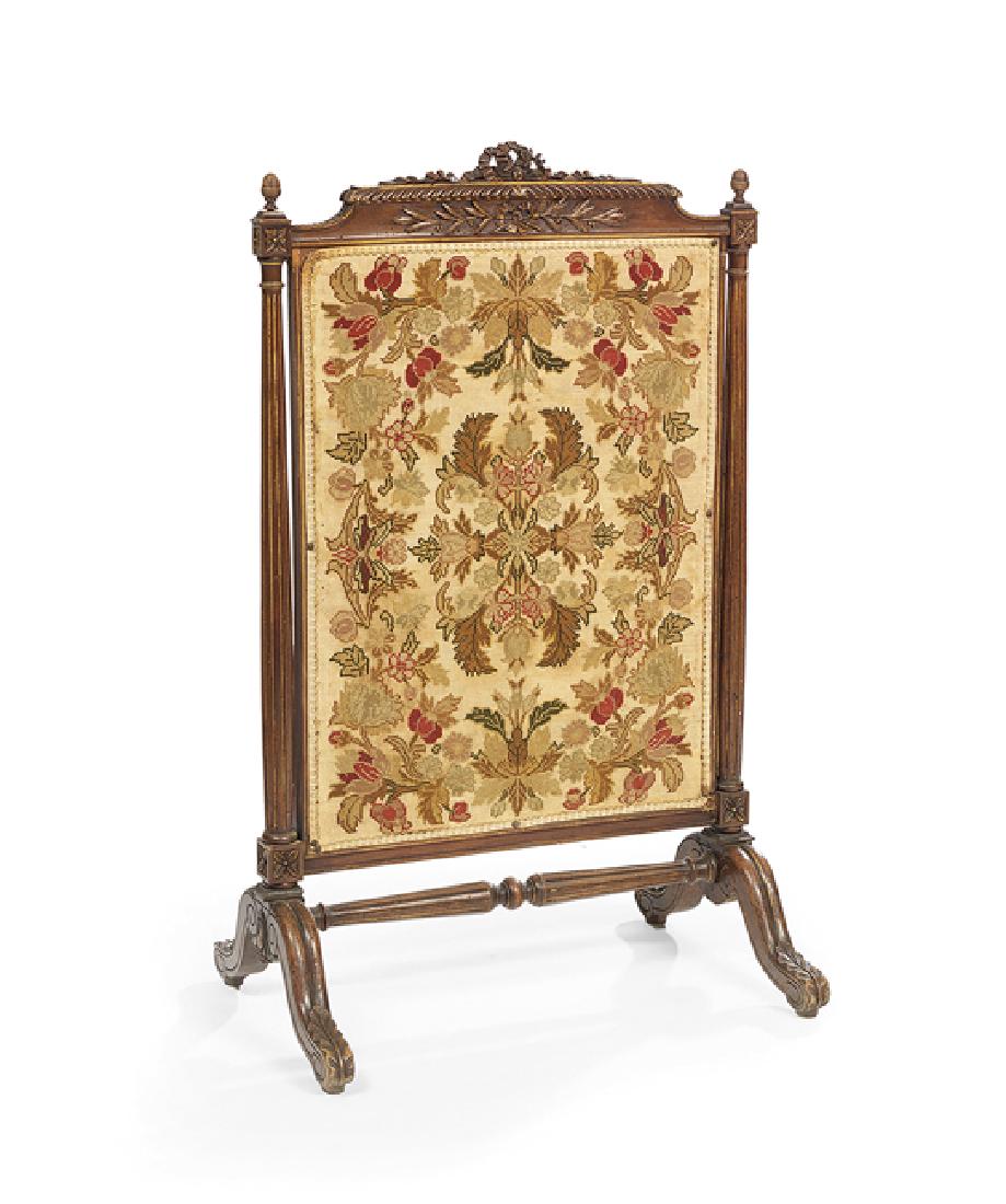 Louis XVI-Style Needlepoint Firescreen (1 of 1)