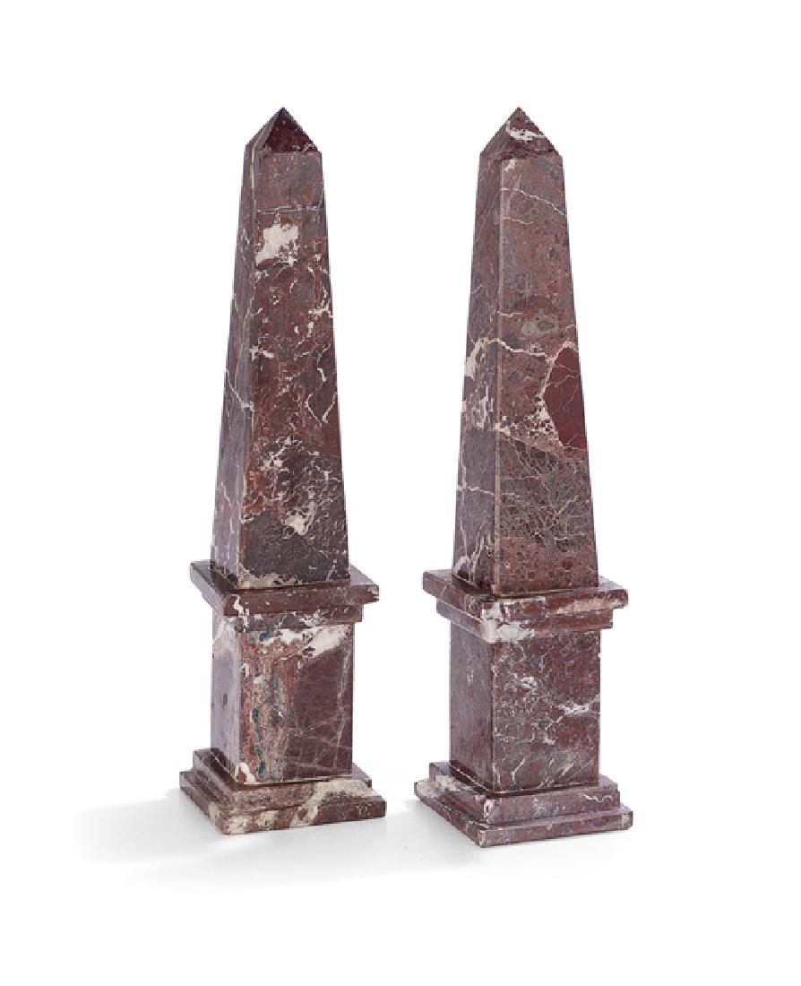 Pair of Italian Marble Obelisks (1 of 1)