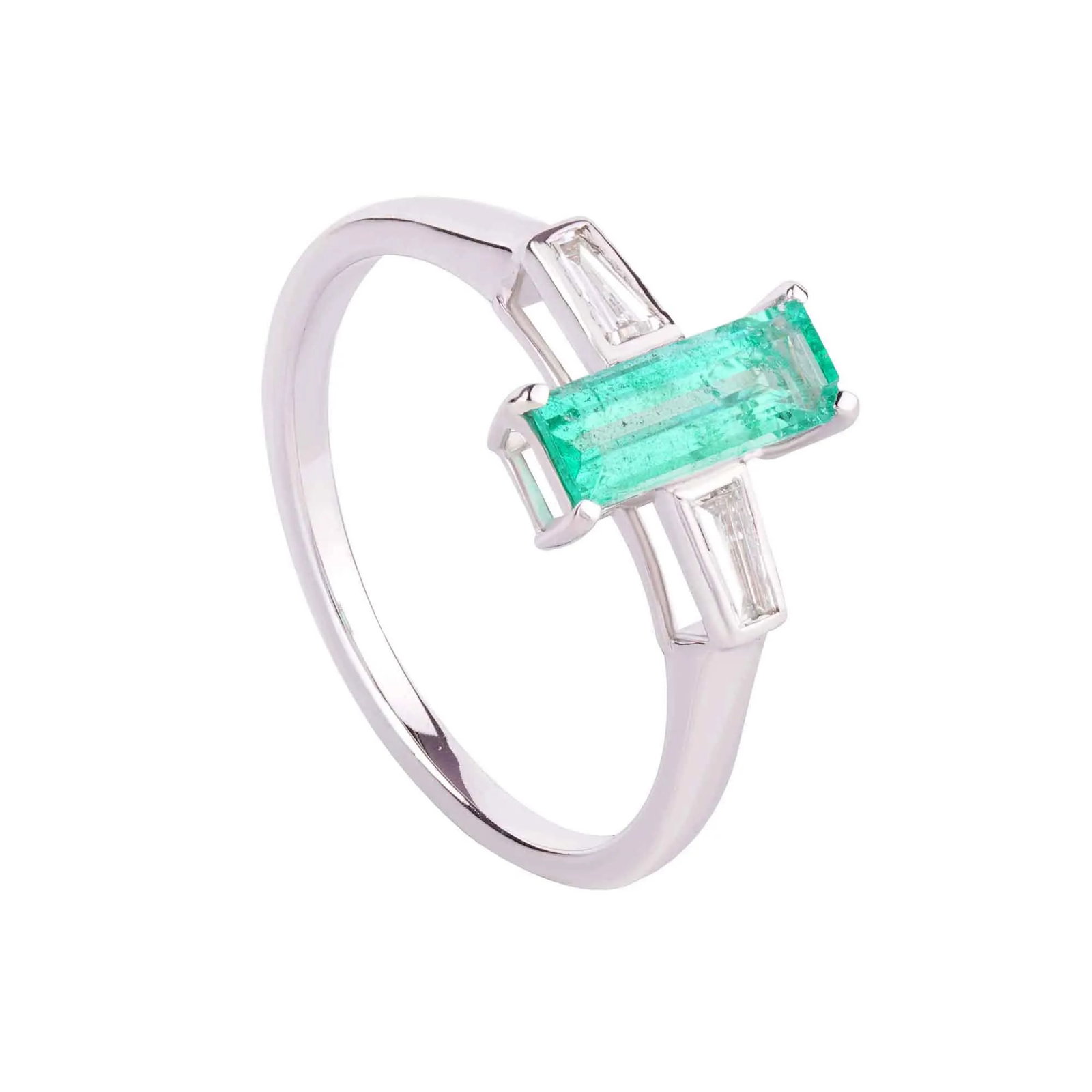 14K Gold Baguette Emerald Ring (1 of 3)
