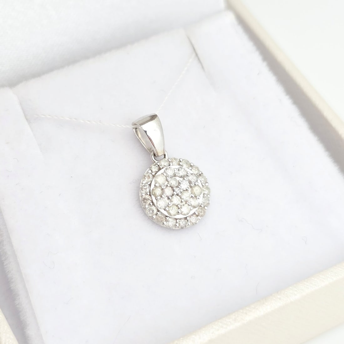 14K White Gold Diamond Pendant | 33 Diamonds | 0.41ct Total Weight (1 of 5)