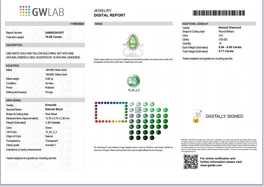 14K White Gold Ring - 4