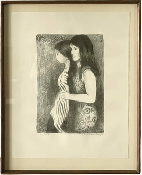 Raphael Soyer "Two Girls" Signed & Numbered Lithograph 1934 (1 of 4)