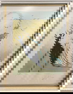 Salvador Dali "Dream Passage" Hand Signed Original Lithograph: Framed Salvador Dali "Dream Passage" Hand Signed Original Lithograph Numbered 203/350. Measures approx. 32.5" x 24".