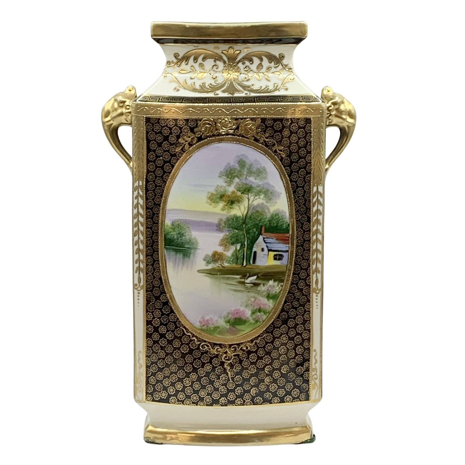 Nippon Double Handle Vase, Early 20th Century (1 of 10)