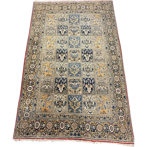 Persian Qom Panel Design Wool Rug (1 of 6)