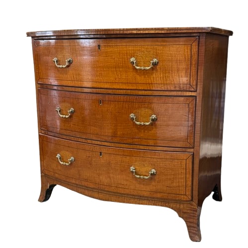 George III Satinwood Three-Drawer Commode, Circa 1790 (1 of 13)