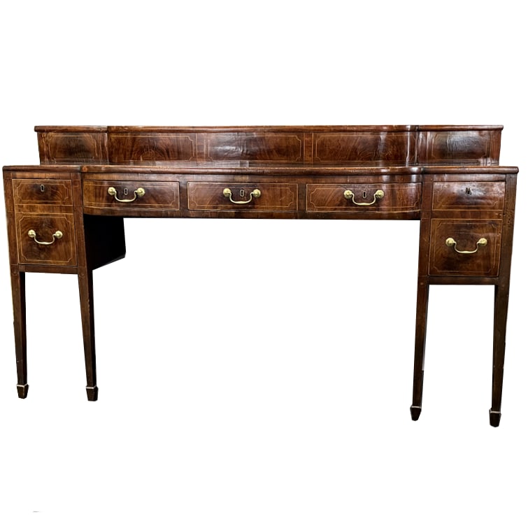 George III inlaid Bowfront Sideboard, Circa 1785 (1 of 10)