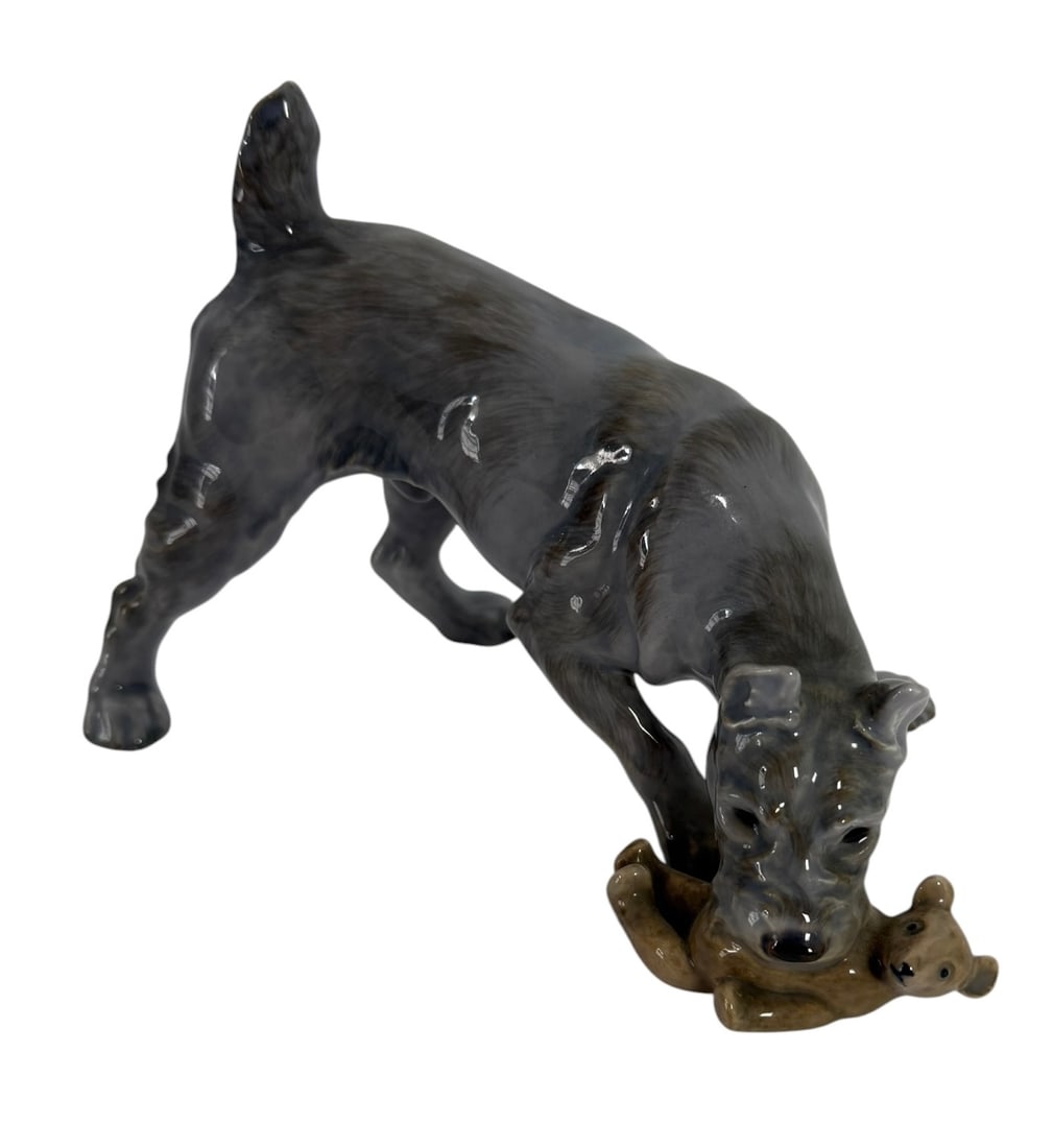 BING GRONDAHL PORCELAIN DOG W TEDDY BEAR FIGURINE (1 of 6)