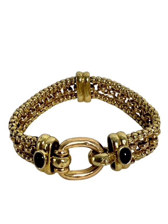 14K YELLOW GOLD MULTI-STRAND BRACELET 23.8 GRAMS (1 of 4)