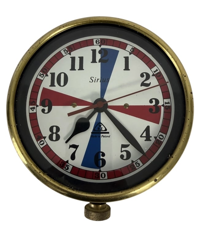 POLISH SIRIUS MID-CENTURY INDUSTRIAL WALL CLOCK (1 of 3)