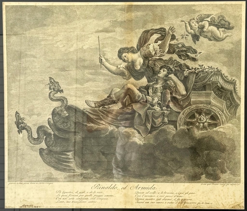 RINALDO & ARMIDA CUNEGO ENGRAVING AFTER GUERCINO (1 of 7)