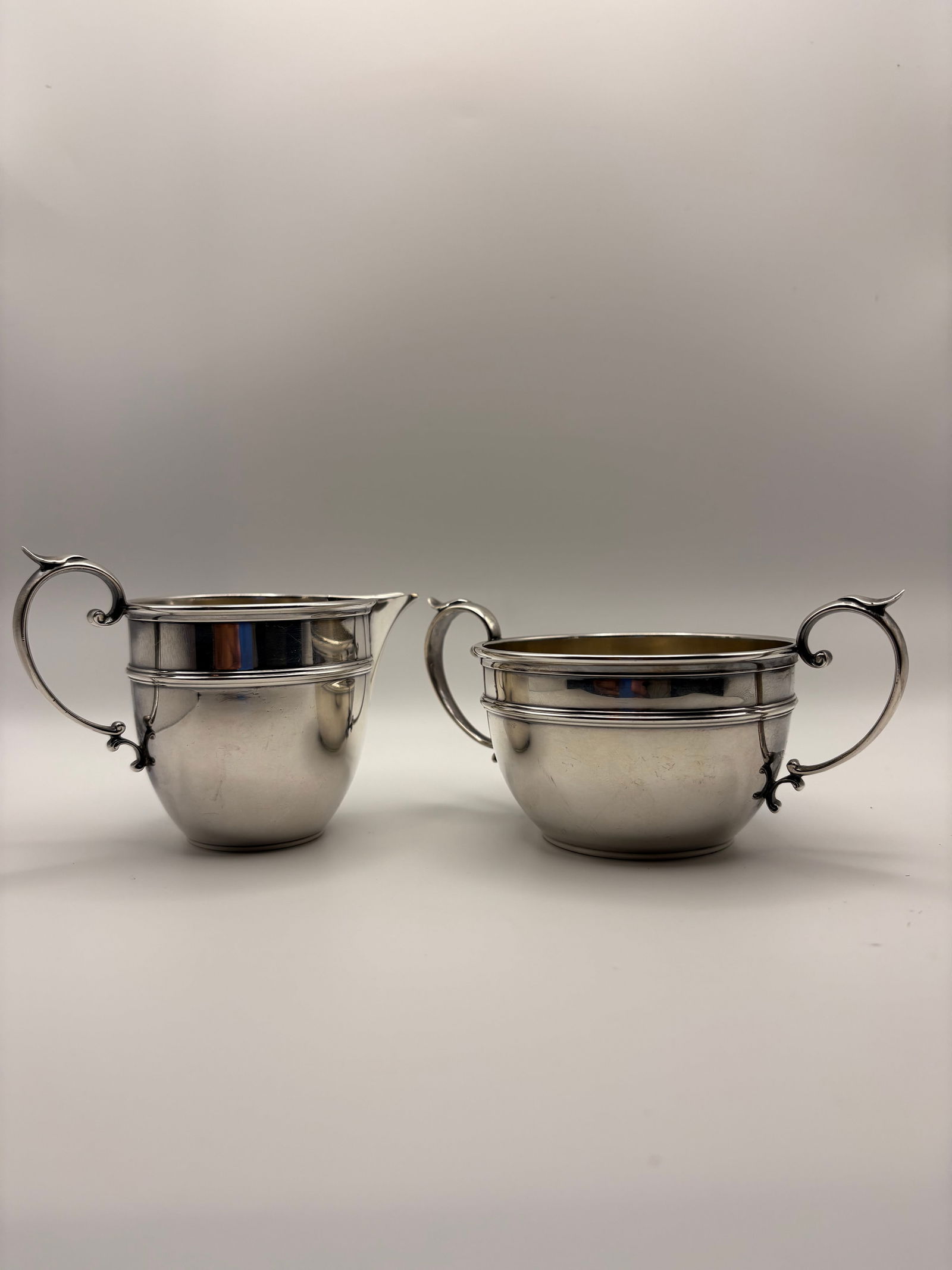 Sugar and Creamer Sterling Silver by "Gorham": Vintage Sugar and Creamer# 43113 By Gorham,Total weight 7.56 tozProvenance: Yonkers, NY