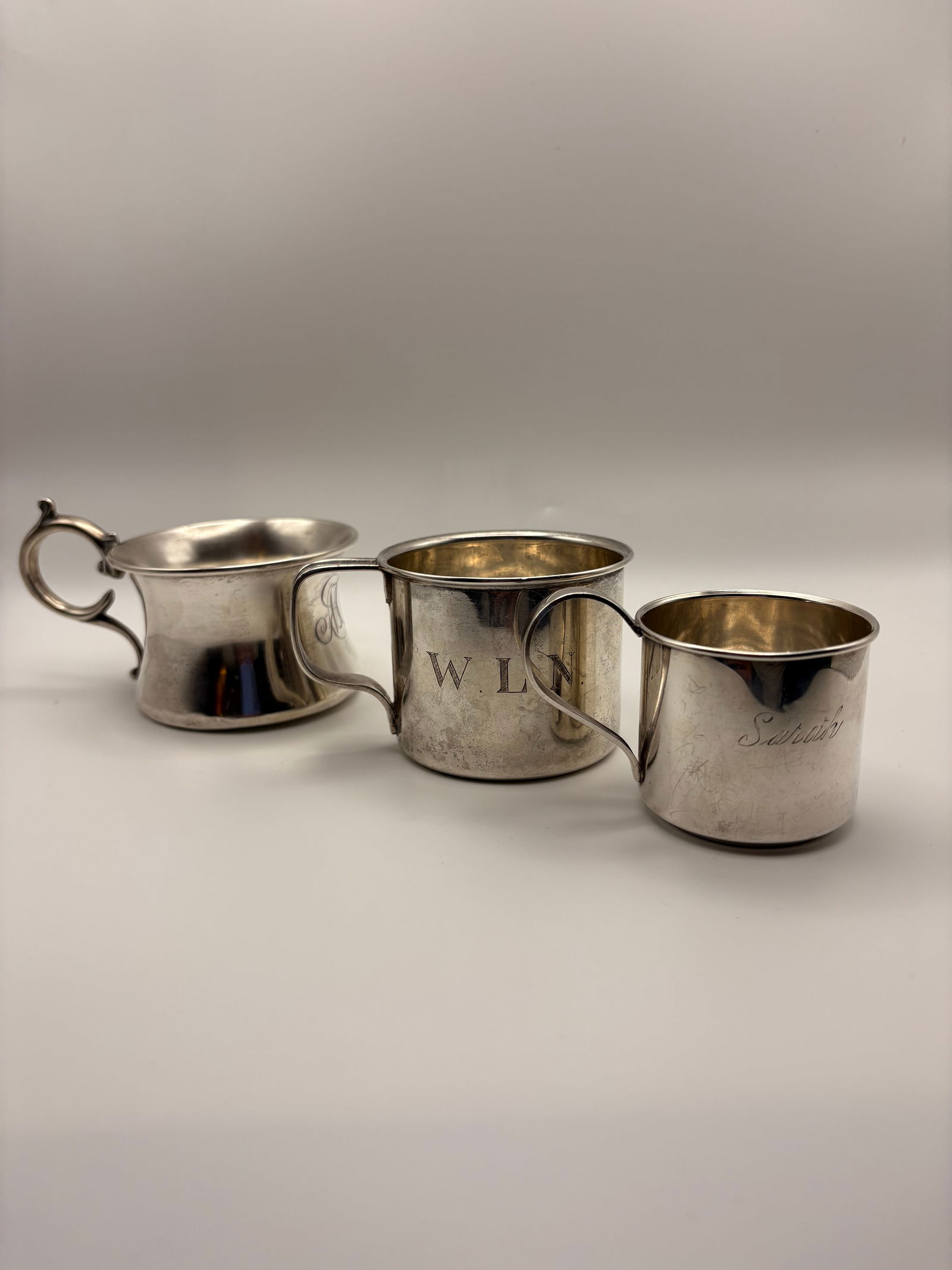 3 Sterling Silver Baby Cups (1 of 9)