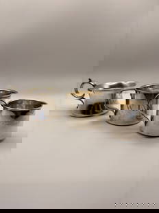 3 Sterling Silver Baby Cups: This lot consists of 3 Baby Cups all sterlings,1) weighs 3.57 toz, measures 3.5 inches wide and 2 inches in heights, 2)