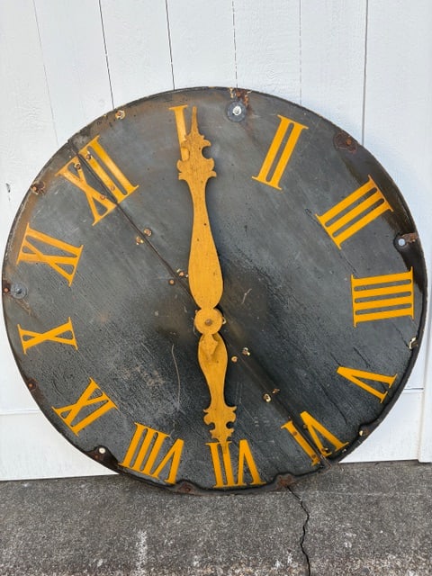 Antique 19th Century Church Tower Clock Face (1 of 2)