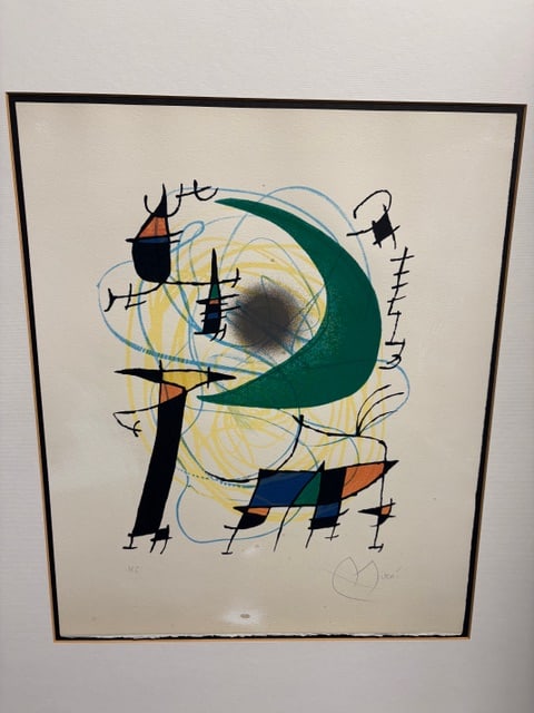 Jean Miro (1893-1985) “The Green Moon & rdquo; Lithograph (1 of 14)
