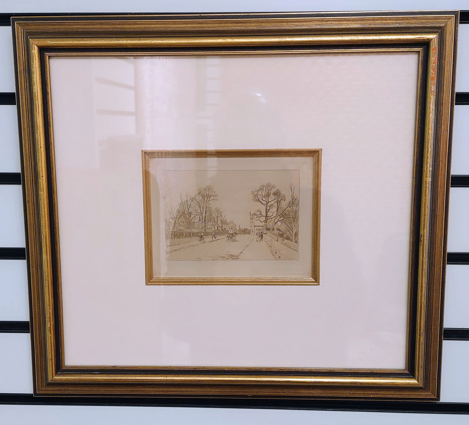 Camille Pissarro etching " Sydenham": Medium etching (after the painting). This beautiful piece was etched by Auguste Lauzet after Camille Pissaro, and published in Paris in 1892 by Chamerot et Renouard, for the very rare volume "L'Art Im