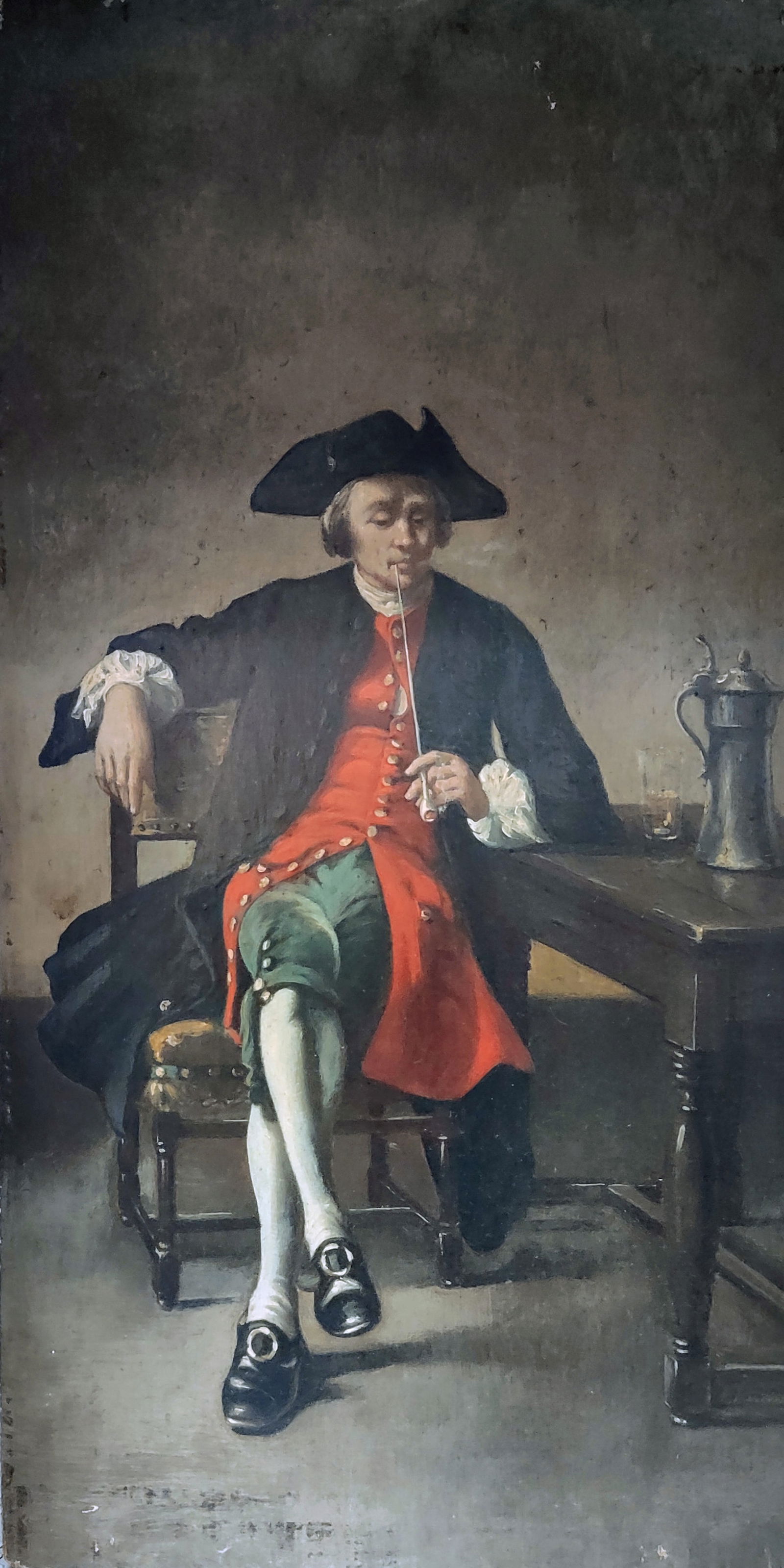 Antique Portrait Oil Painting on Wooden Panel (1 of 6)