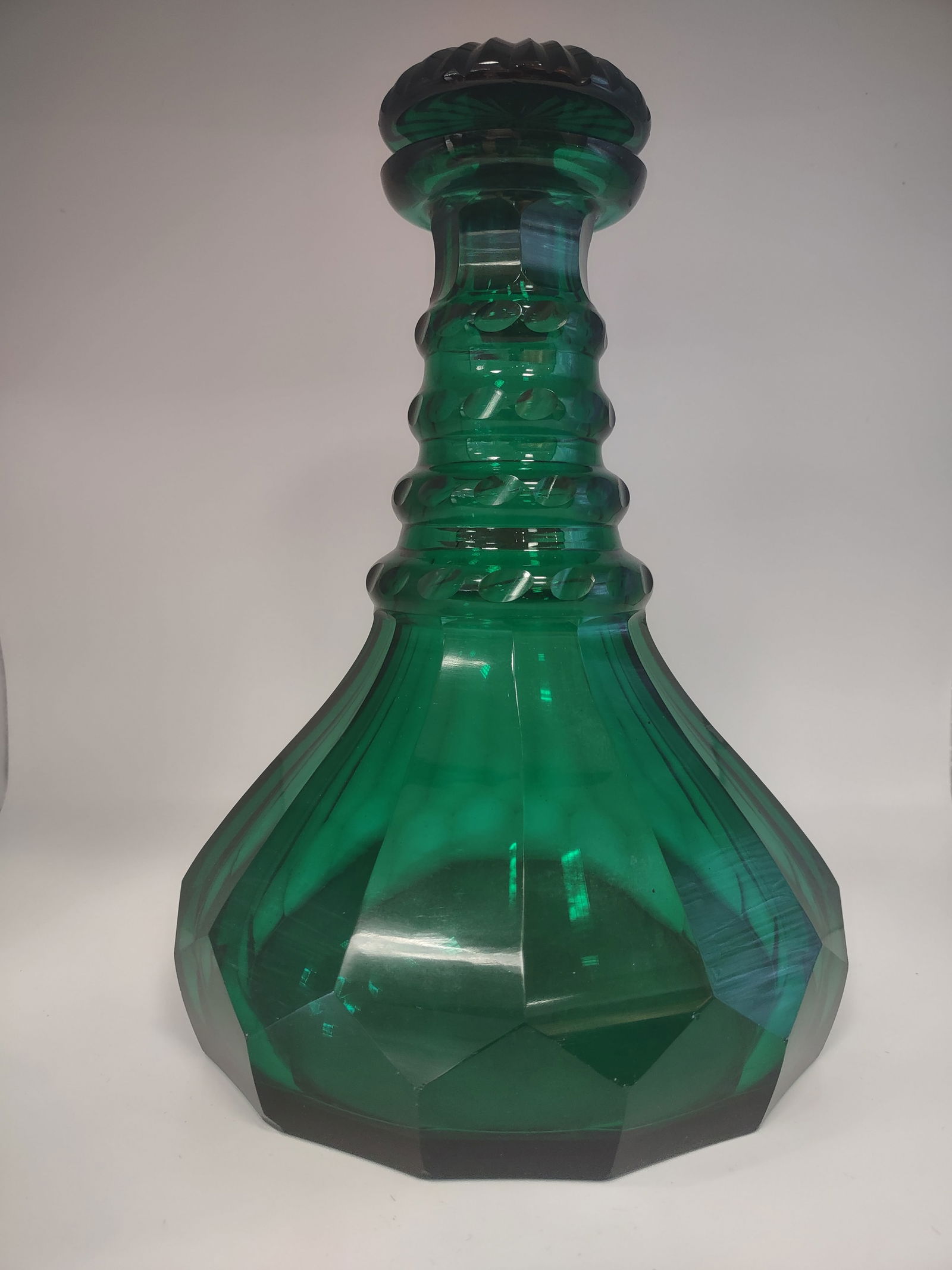 George V Green Glass Ship Decantetrs 1845 (1 of 4)