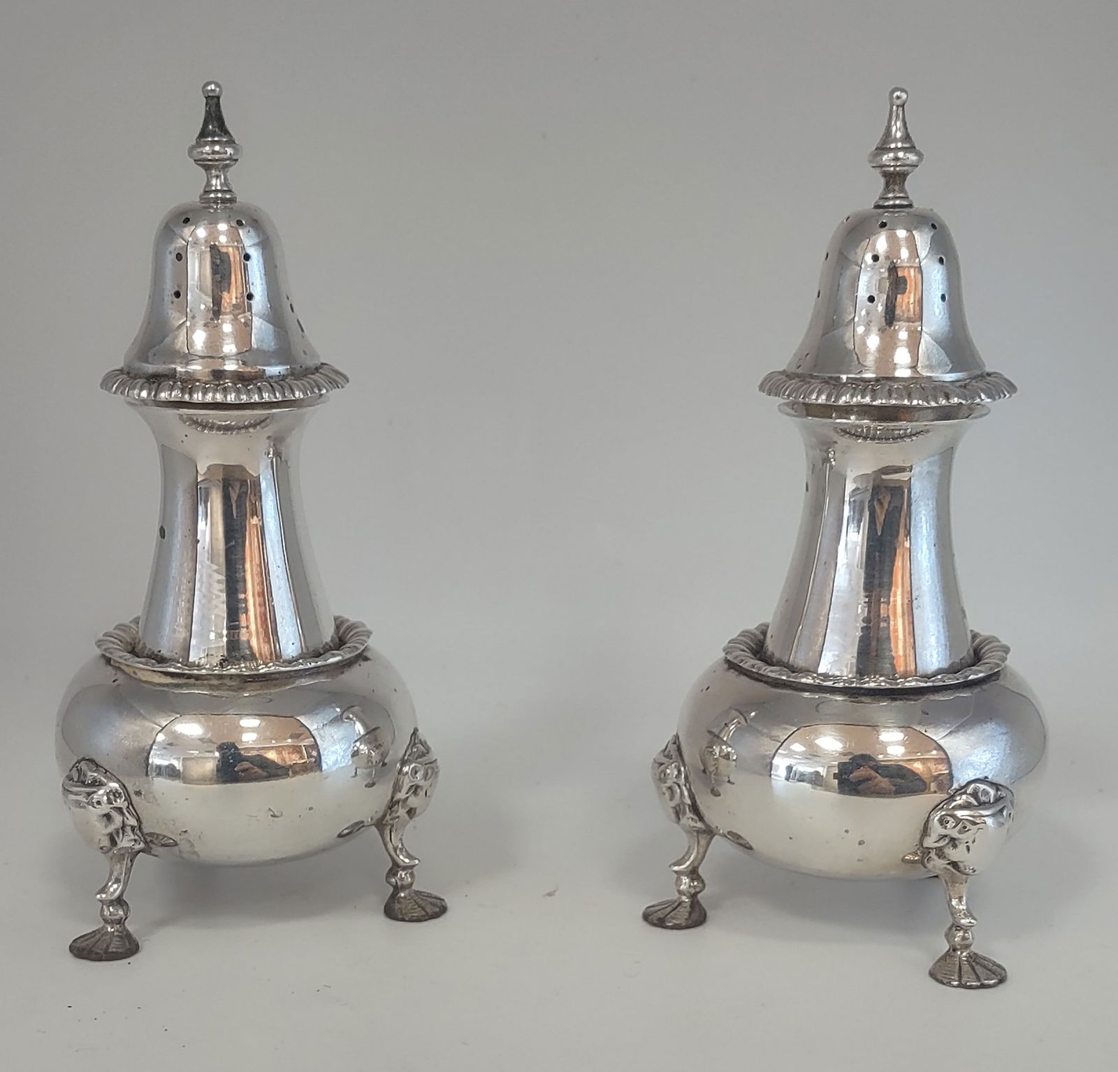 Pair of Sterling Silver Shakers "George II" 1 of 2 (1 of 2)