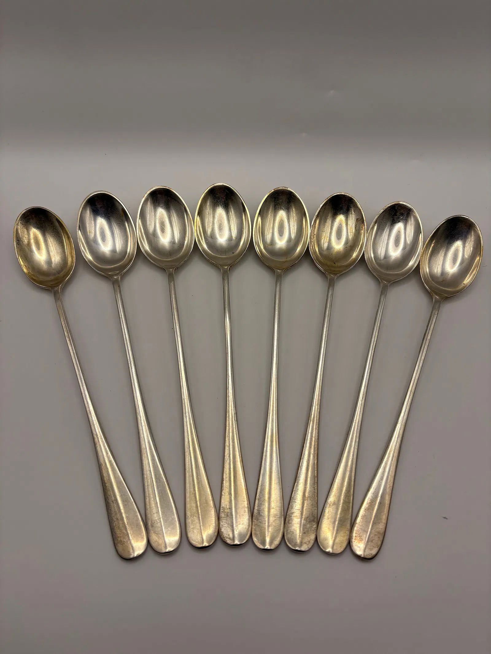 8 Sterling Silver Long Spoons by "Stieff" (1 of 3)