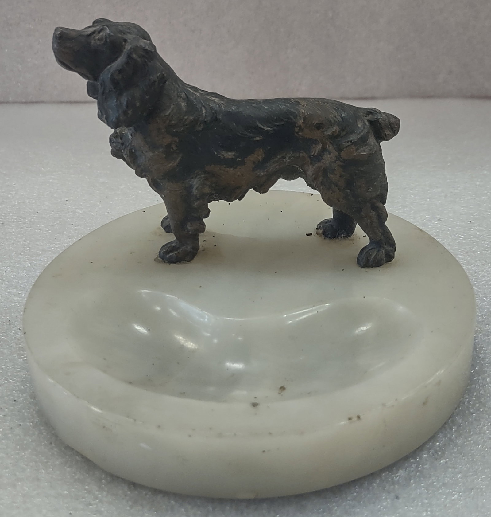 Antique Vienna Bronze Dog on Marble (1 of 3)