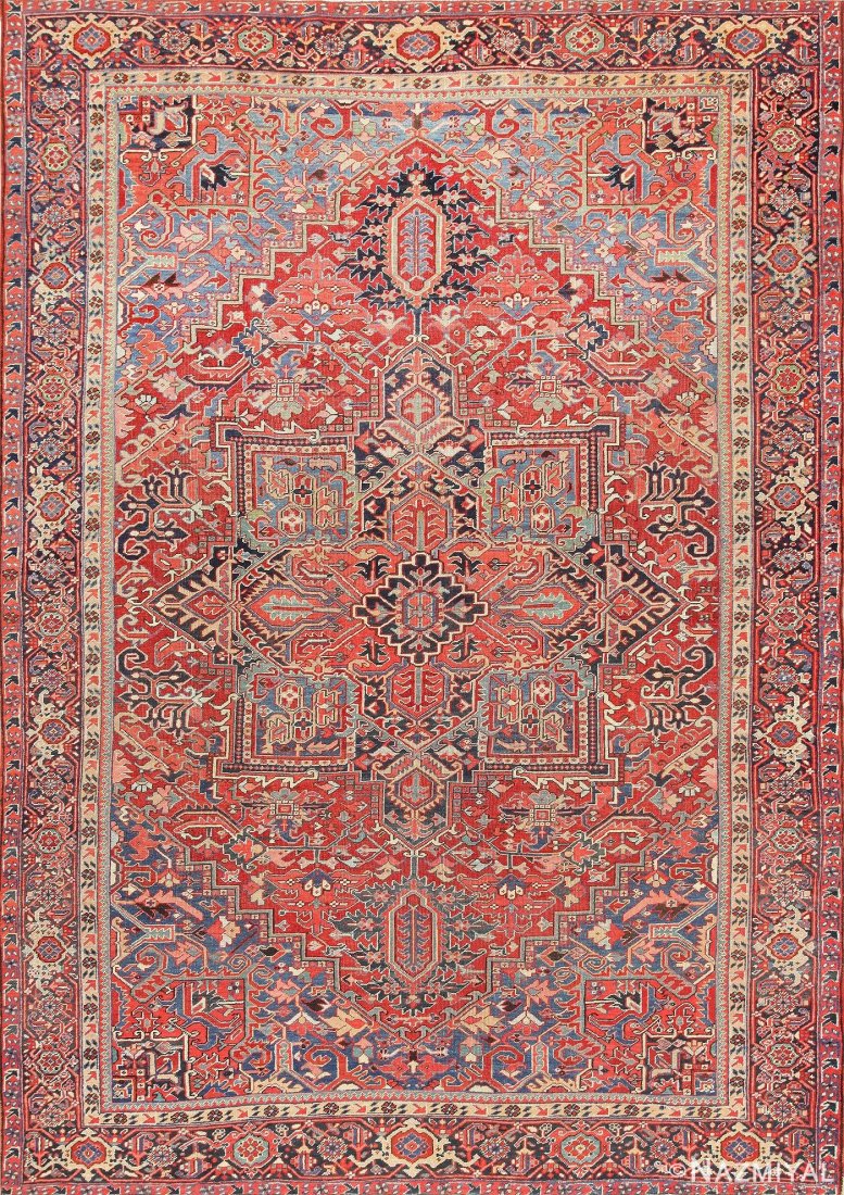 Antique Persian Heriz carpet , Size 10' x 13' (1 of 8)