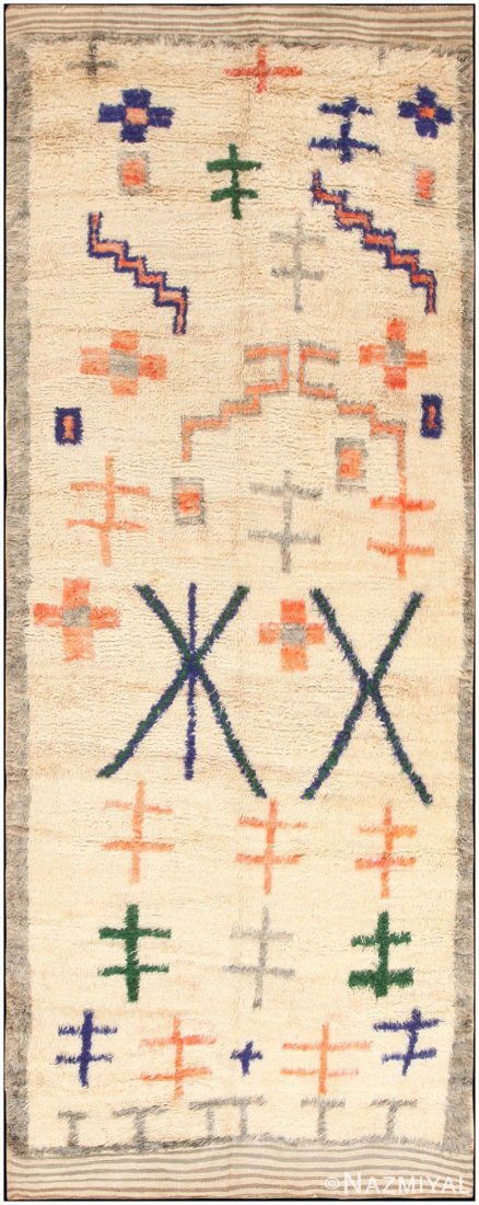 Vintage Shag Berber Moroccan, Size 5'2" x 13' (1 of 8)