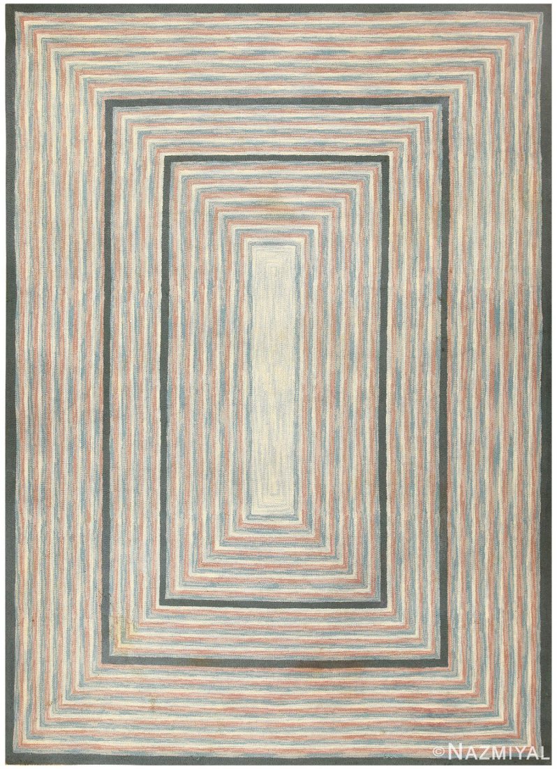 Vintage American Hooked rug , size 9'8" x 13' ( 2.95 M (1 of 6)