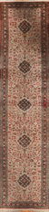 Vintage Persian silk Qum , size 3'3" x 16'6" ( 0.99 M x