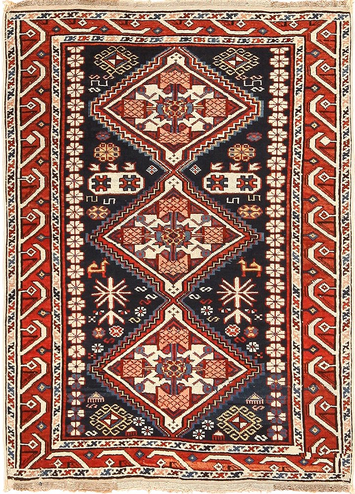 Antique Caucasian Shirvan rug , Size 2'7" x 3'7" (1 of 4)