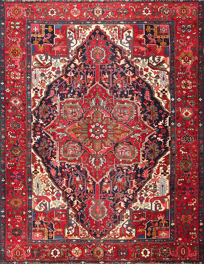 Vintage Persian Heriz , Size 9'5" x 12'4" (1 of 6)