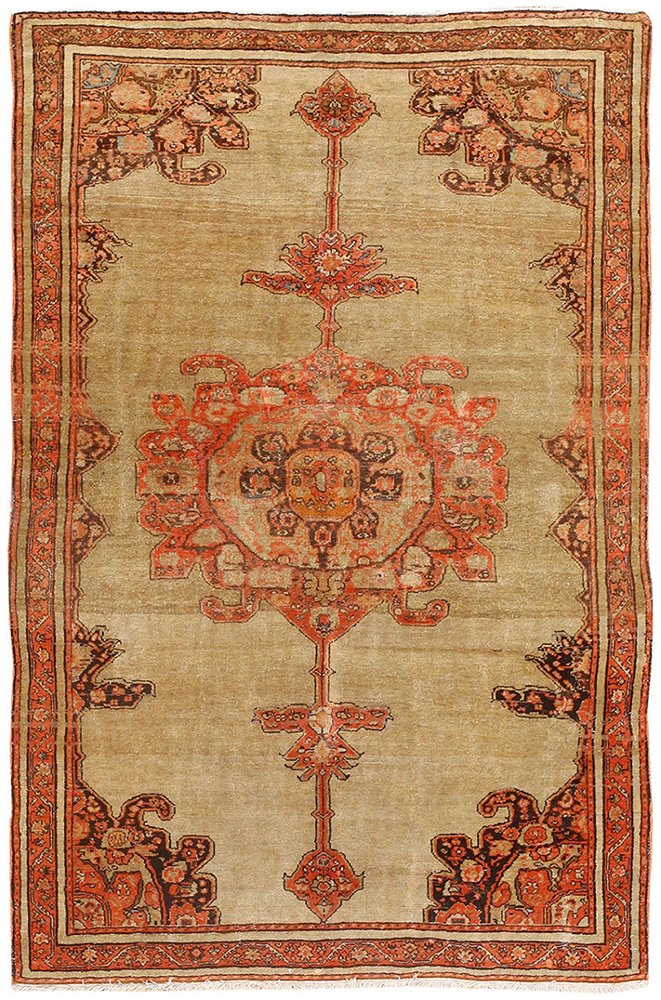 Antique Persian Malayer rug, Size 4'3" x 6'4" (1 of 7)