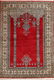 Vintage Persian Silk Qum prayer design , size 3'6" x 5'