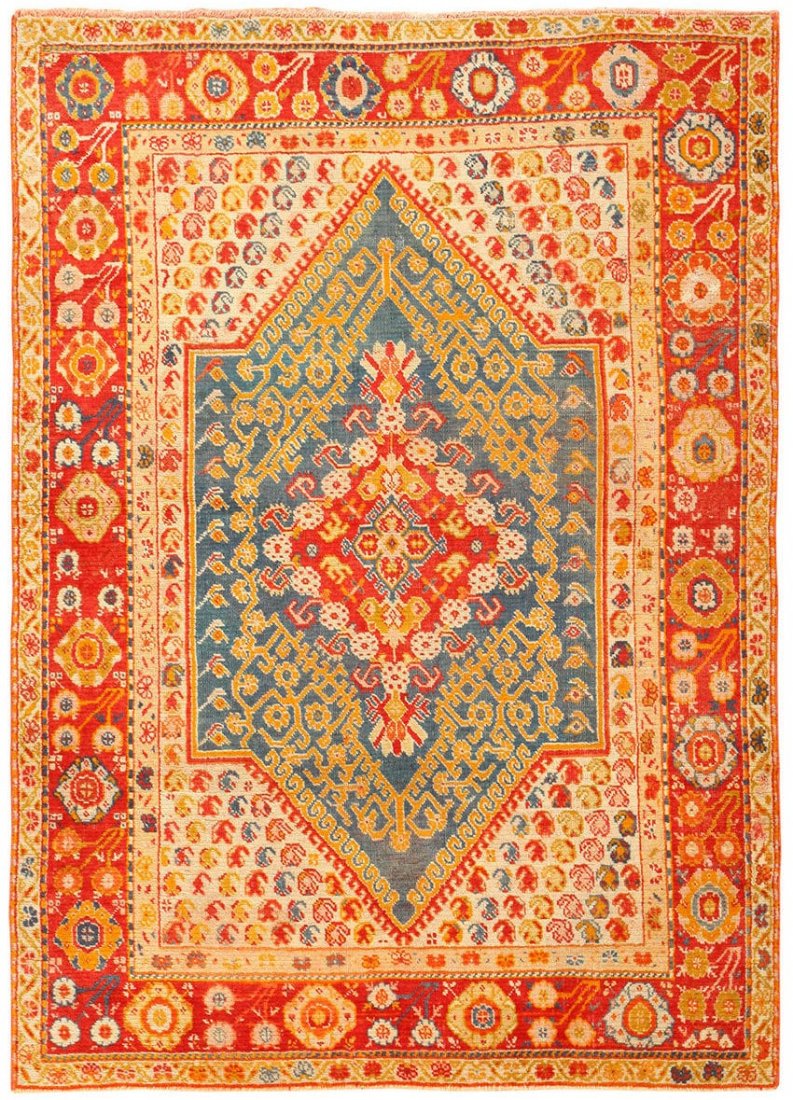 Antique Turkish Oushak, Size 4: PRIVATE NYC ESTATE : Antique Turkish Oushak , Circa 1900's. This auction includes antique rugs, vintage rugs, oriental rugs and tapestry collection from all major weaving countries. The collection inc