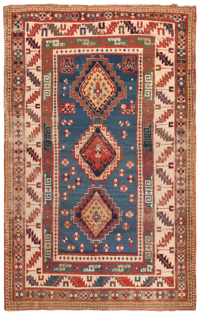 Antique Caucasian Kazak , 4 ft 7 in x 7 ft 6 in (1 of 5)