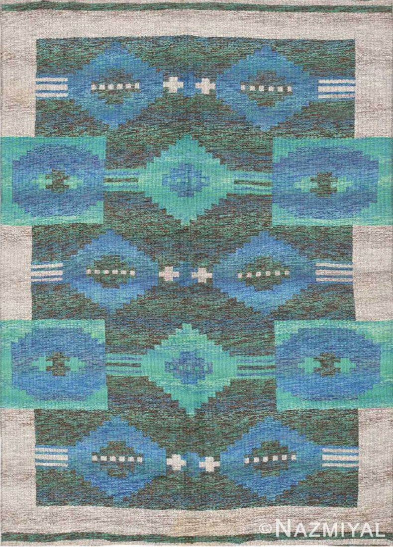 Vintage Double-sided Swedish rug, 4 ft 5 in x 6 ft 3 in (1 of 9)