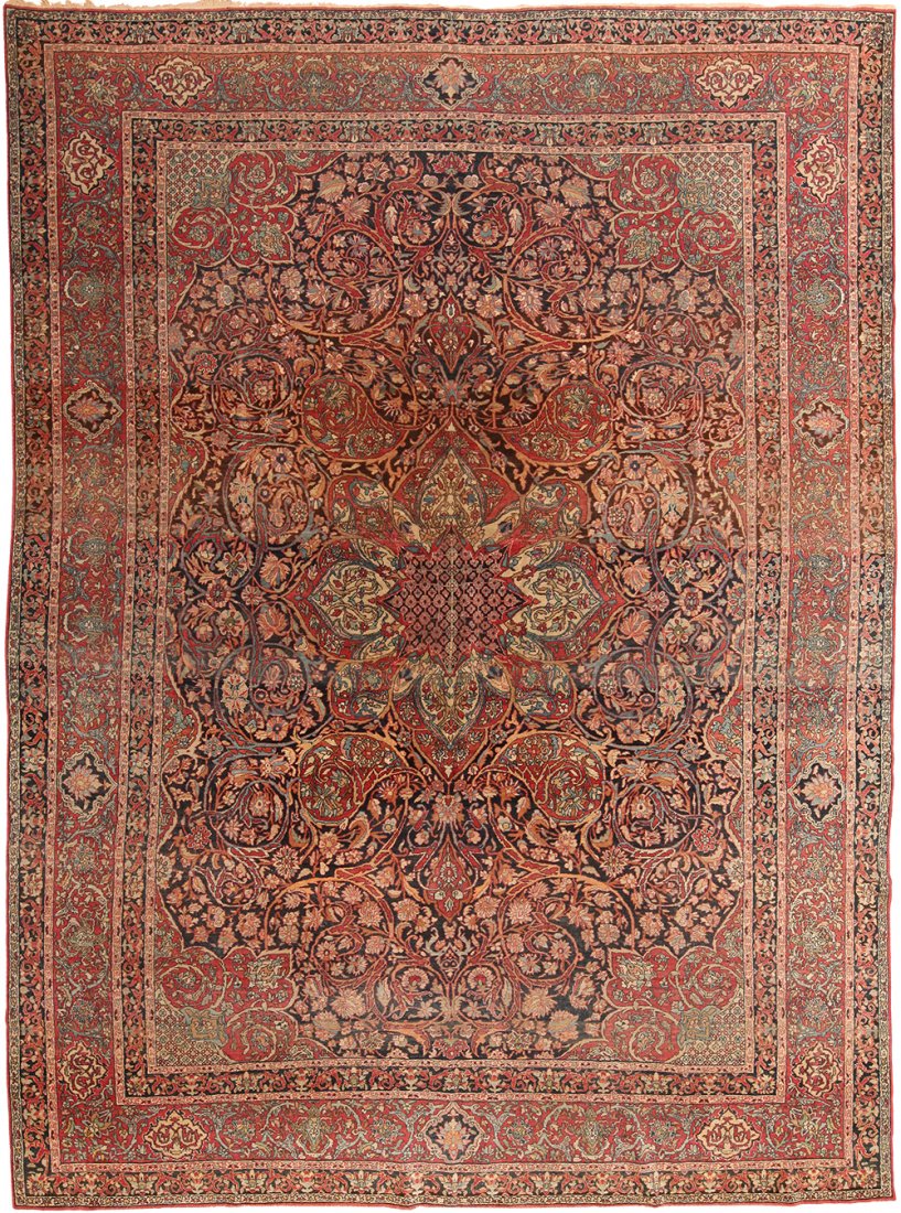Antique Persian Isfahan carpet, 9 ft x 11 ft 9 in (1 of 7)