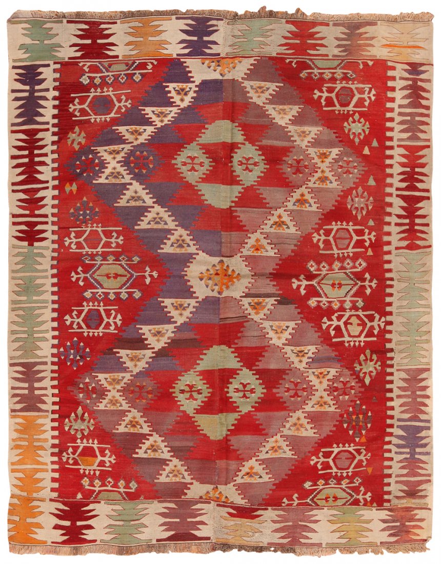 Vintage Turkish Kilim , 5 ft 4 in x 6 ft 6 in (1 of 8)