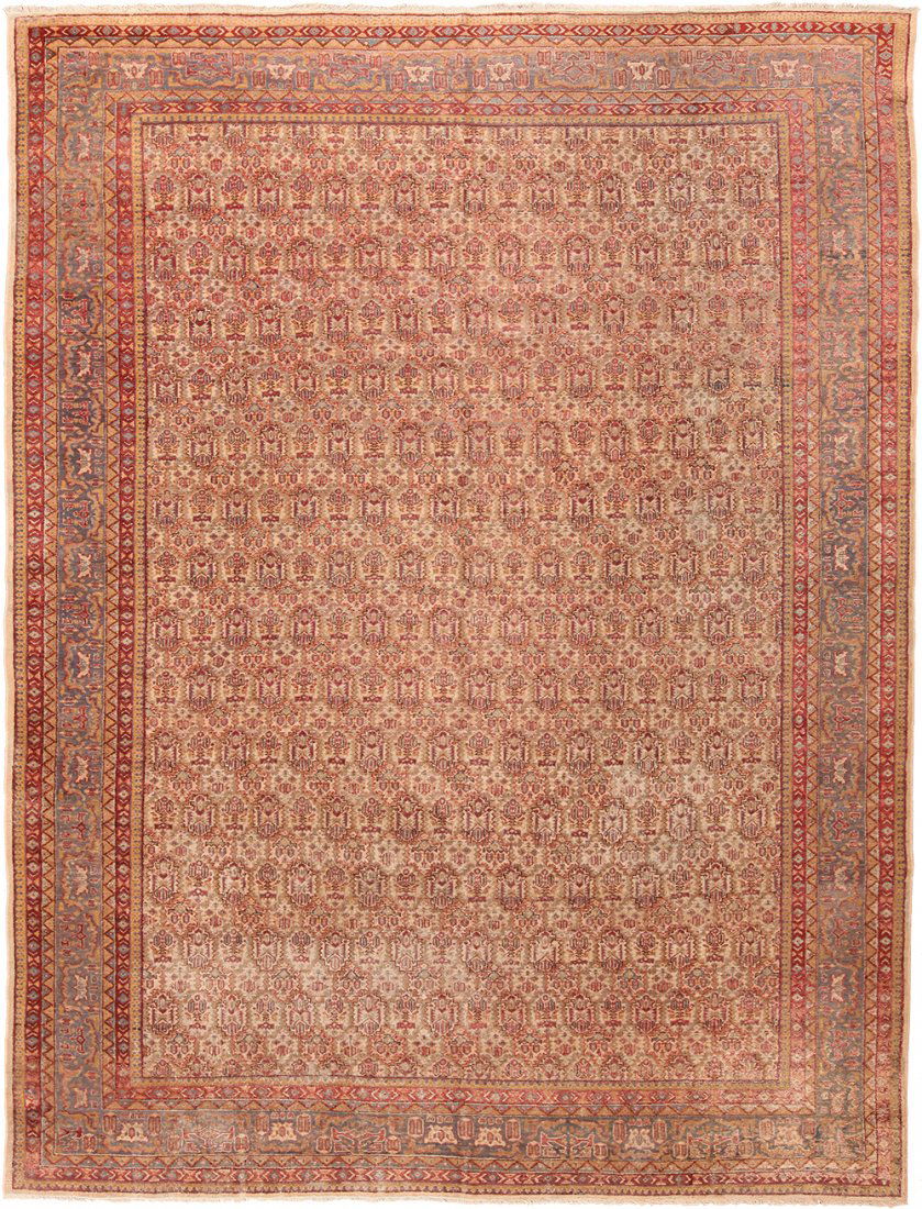 Antique Indian Amritsar , 9 ft 6 in x 12 ft 7 in: PROPERTY OF BOSTON DEALER. Antique Indian Amritsar , Circa 1900's.This auction includes antique rugs, vintage rugs, oriental rugs and tapestry collection from all major weaving countries. The collecti
