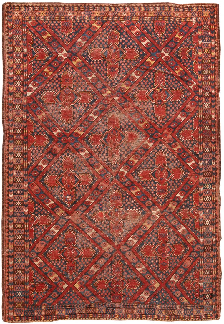 ANTIQUE ERSARI RUG , CENTRAL ASIA 5 ft 8 in x 8 ft 2 in (1 of 6)