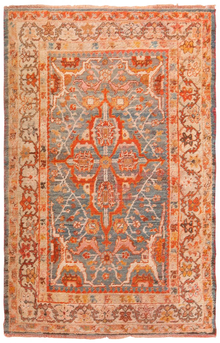 ANTIQUE TURKISH ANGORA OUSHAK RUG 4 ft 1 in x 6 ft 3 in (1 of 6)