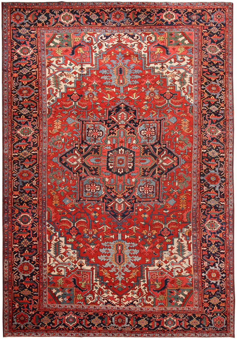 ANTIQUE PERSIAN HERIZ CARPET, 10 ft 7 in x 15 ft 4 in (1 of 6)
